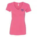T-SHIRT À COL EN V COUPE FEMME MED.PED.